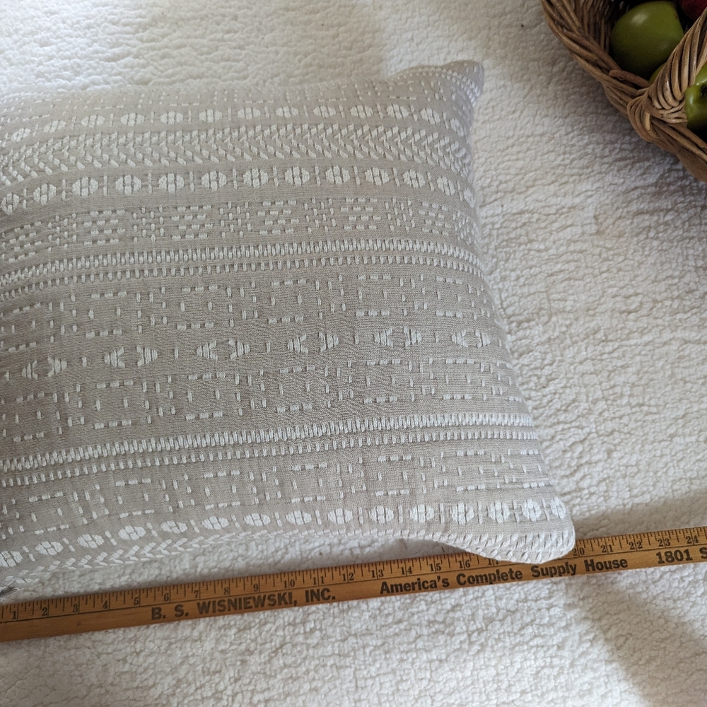 Ralph Lauren embroidered throw pillow with feather insert